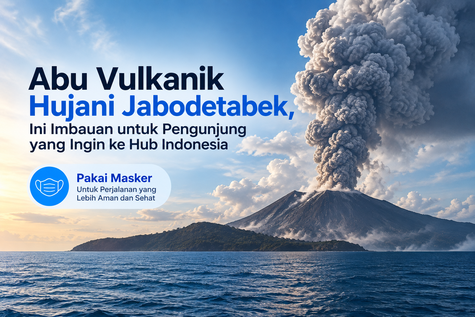 Abu Vulkanik Anak Krakatau Hujani Jabodetabek, Ini Himbauan untuk Pengunjung Hub Indonesia